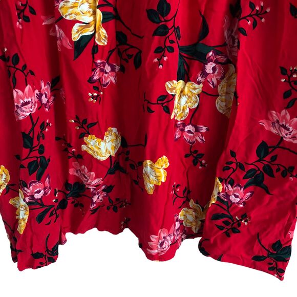 Old Navy Women's Boho Dress Size XXL Floral Bell Sleeve Elastic Waist *Spot* - Picture 7 of 11